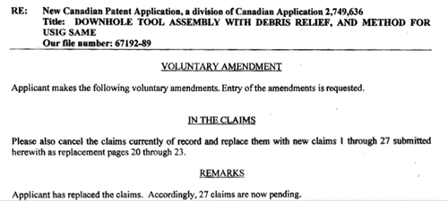652 Voluntary Amendment