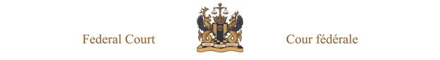 Federal Court header and its coat of arms